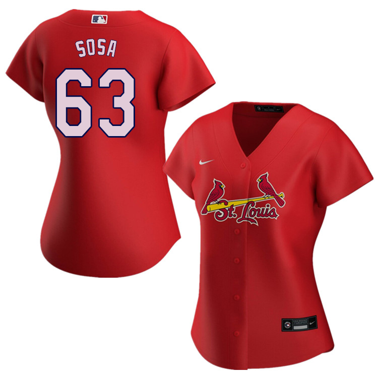 Nike Women #63 Edmundo Sosa St.Louis Cardinals Baseball Jerseys Sale-Red